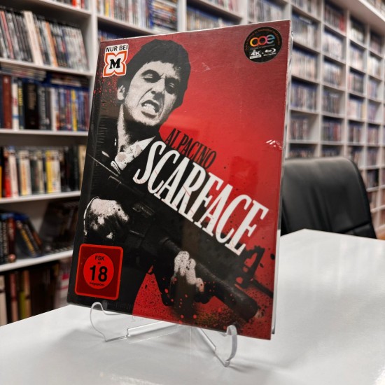 SCARFACE - YARALI YUZ LIMITED EDITION MEDIABOOK 4K UHD + BLU RAY ( NUMBER : 493 )