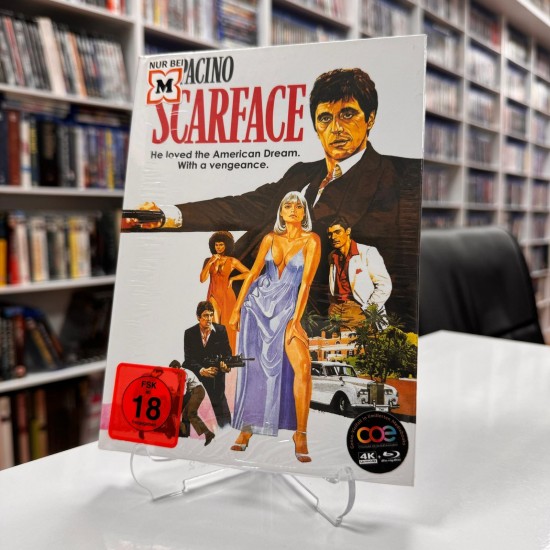 SCARFACE - YARALI YUZ LIMITED EDITION MEDIABOOK 4K UHD + BLU RAY ( NUMBER : 388 )