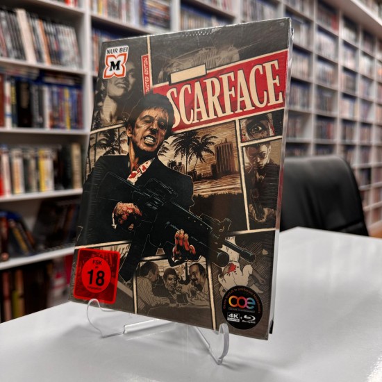 SCARFACE - YARALI YUZ LIMITED EDITION MEDIABOOK 4K UHD + BLU RAY ( NUMBER : 218 )