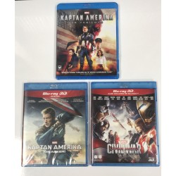 KAPTAN AMERIKA - 3 FILM BLU RAY SET