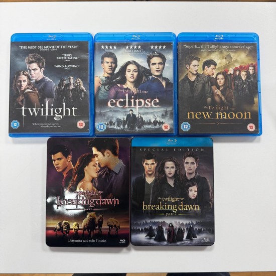 THE TWILIGHT SAGA - ALACAKARANLIK BLU RAY SET ( 5 FILM )
