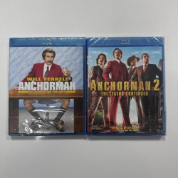 ANCHORMAN + ANCHORMAN 2 : THE LEGEND CONTINUES 2 FILM BLU RAY SET