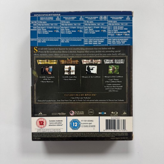 KARAYIP KORSANLARI 1 - 4 / PIRATES OF THE CARIBBEAN 1 - 4 BLU RAY BOX SET