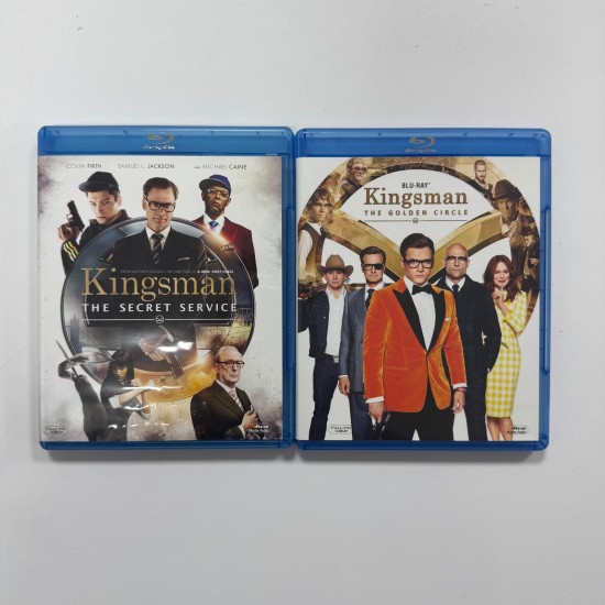 KINGSMAN : THE SECRET SERVICE + KINGSMAN : THE GOLDEN CIRCLE BLU RAY SET ( 2 FILM )