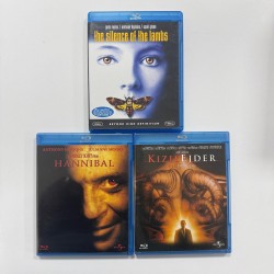 KUZULARIN SESSIZLIGI + KIZIL EJDER + HANNIBAL BLU RAY SET ( 3 FILM )