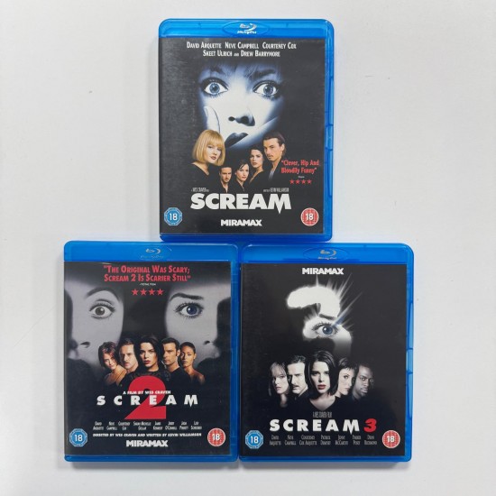 CIGLIK 1 - 2 - 3 / SCREAM 1 - 2 - 3 BLU RAY SET ( 3 FILM )