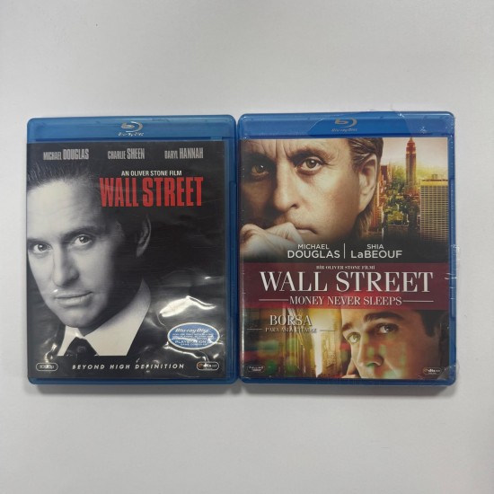 WALL STREET + WALL STREET : MONEY NEVER SLEEPS - BORSA + BORSA : PARA ASLA UYUMAZ BLU RAY SET ( 2 FILM )