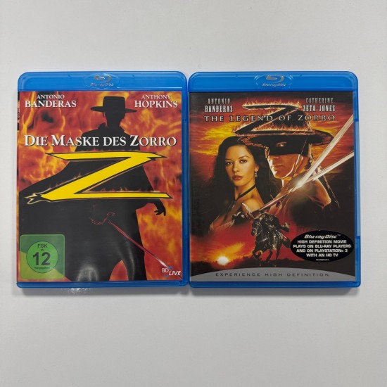 THE MASK OF ZORRO - THE LEGEND OF ZORRO  2 FILM BLU RAY SET