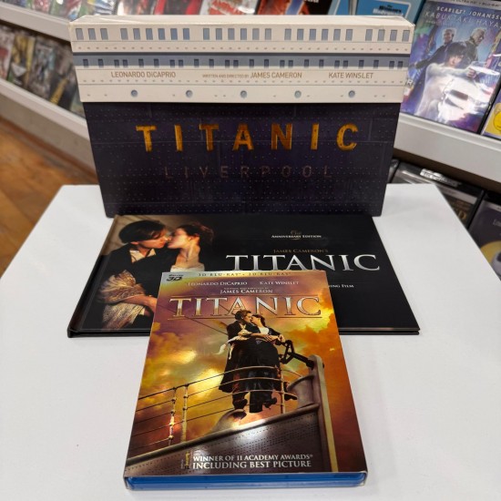 TITANIC LIVERPOOL GIFT BOX SET ( 4 DISK : 3D BLU RAY + 2D BLU RAY + BONUS BLU RAY ) EXCLUSIVE SOUVENIR BOOK