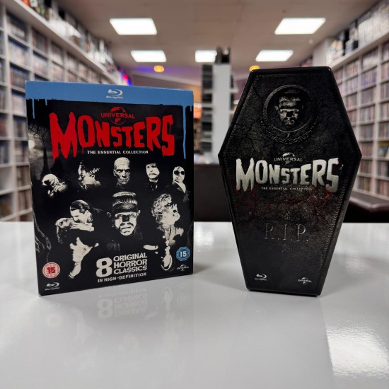 UNIVERSAL CLASSIC MONSTERS COLLECTION LIMITED EDITION COFFIN BLU RAY BOX SET ( 8 FİLM )