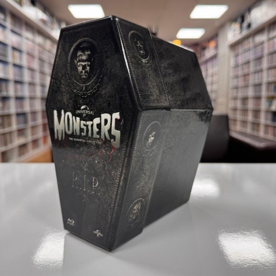 UNIVERSAL CLASSIC MONSTERS COLLECTION LIMITED EDITION COFFIN BLU RAY BOX SET ( 8 FİLM )