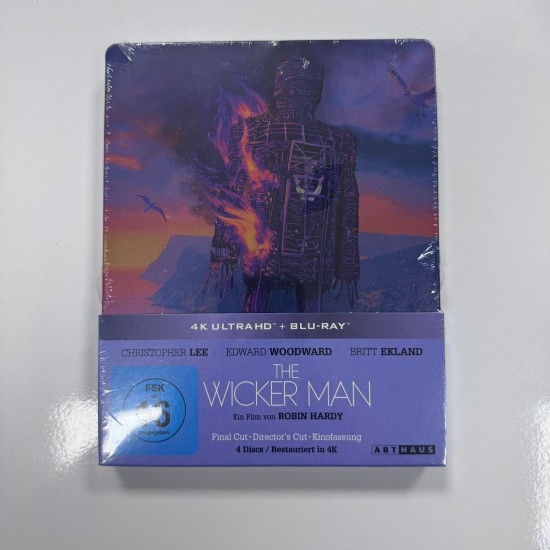 WICKER MAN STEELBOOK 4K UHD + BLU RAY ( 4 DISK )