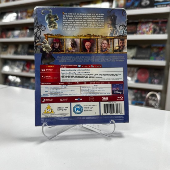 ALICE : THROUGH THE LOOKING GLASS - ALICE HARIKALAR DIYARINDA : AYNANIN ICINDEN 3D2D STEELBOOK BLU RAY