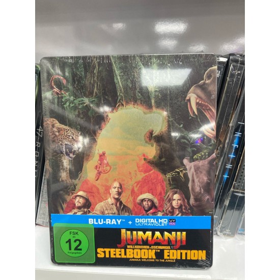 JUMANJI : WELCOME THE JUNGLE STEELBOOK BLU RAY JUMANJI : WELCOME THE JUNGLE STEELBOOK BLU RAY