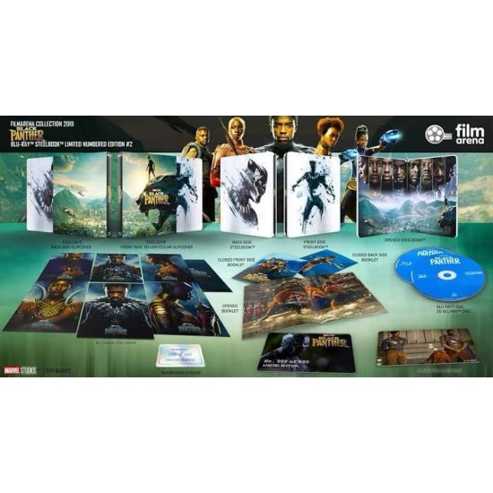 BLACK PANTHER FILMARENA LIMITED EDITION FULLSLIP STEELBOOK 3D2D BLU RAY