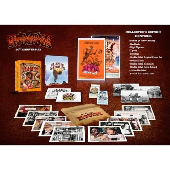 BLAZING SADDLES - GUMUS EGERLER COLLECTOR'S EDITION FULLSLIP STEELBOOK 4K UHD + BLU RAY BLAZING SADDLES - GUMUS EGERLER COLLECTOR'S EDITION FULLSLIP STEELBOOK 4K UHD + BLU RAY