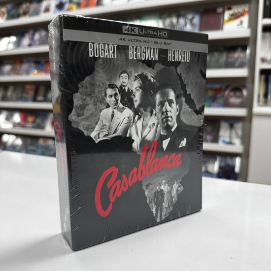 CASABLANCA 80th ANNIVERSARY ULTIMATE COLLECTOR'S EDITION FULLSLIP STEELBOOK 4K UHD + BLU RAY CASABLANCA 80th ANNIVERSARY ULTIMATE COLLECTOR'S EDITION FULLSLIP STEELBOOK 4K UHD + BLU RAY