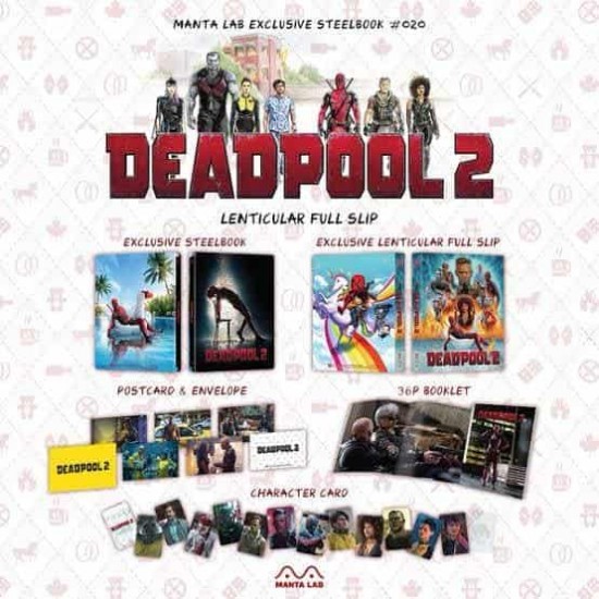 DEADPOOL 2 MANTALAB EXCLUSIVE LIMITED EDITION FULLSLIP STEELBOOK BLU RAY