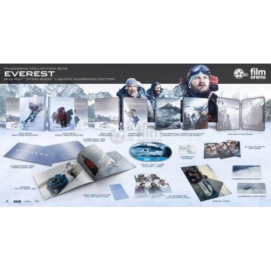 EVEREST FILMARENA LIMITED EDITION FULLSLIP STEELBOOK 3D2D BLU RAY EVEREST FILMARENA LIMITED EDITION FULLSLIP STEELBOOK 3D2D BLU RAY