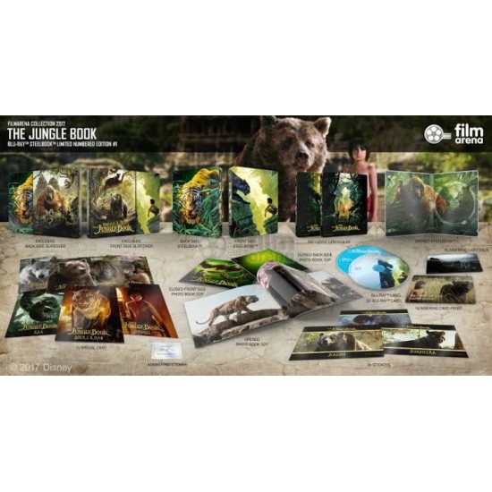 THE JUNGLE BOOK FILMARENA LIMITED EDITION FULLSLIP STEELBOOK 3D2D BLU RAY THE JUNGLE BOOK FILMARENA LIMITED EDITION FULLSLIP STEELBOOK 3D2D BLU RAY