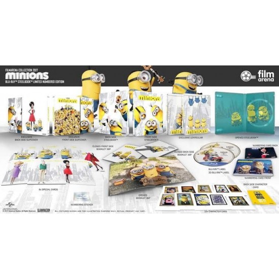 MINIONS FILMARENA LIMITED EDITION FULLSLIP STEELBOOK BLU RAY MINIONS FILMARENA LIMITED EDITION FULLSLIP STEELBOOK BLU RAY