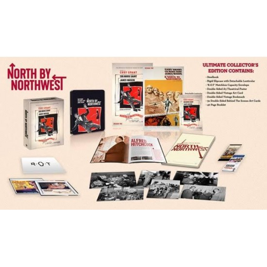 NORTH BY NORTHWEST - GIZLI TESKILAT COLLECTOR'S EDITION FULLSLIP STEELBOOK 4K UHD + BLU RAY