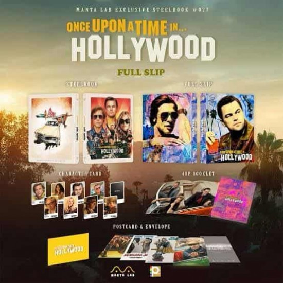 ONCE UPON A TIME IN HOLLYWOOD MANTALAB EXCLUSIVE LIMITED EDITION FULLSLIP STEELBOOK BLU RAY ONCE UPON A TIME IN HOLLYWOOD MANTALAB EXCLUSIVE LIMITED EDITION FULLSLIP STEELBOOK BLU RAY
