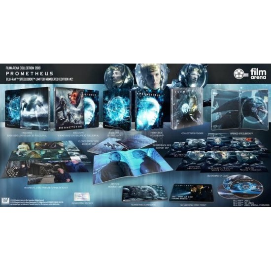 PROMETHEUS FILMARENA XL LIMITED EDITION FULLSLIP STEELBOOK 3D2D + BONUS BLU RAY