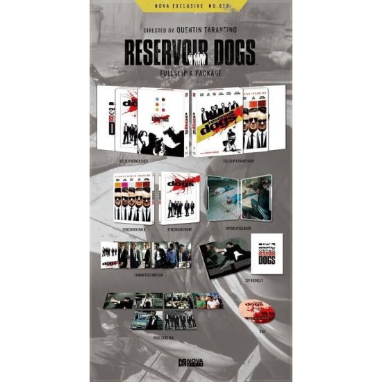 RESERVOIR DOGS - REZERVUAR KOPEKLERI NOVAMEDIA LIMITED NUMBERED EDTION FULLSLIP STEELBOOK BLU RAY RESERVOIR DOGS - REZERVUAR KOPEKLERI NOVAMEDIA LIMITED NUMBERED EDTION FULLSLIP STEELBOOK BLU RAY