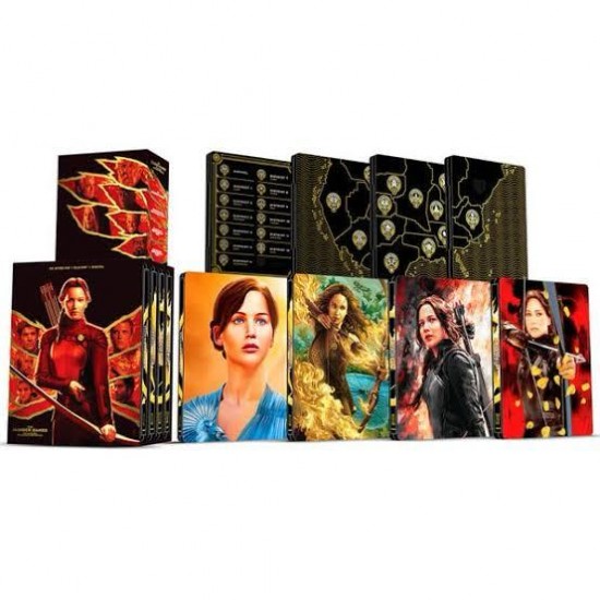 HUNGER GAMES - ACLIK OYUNLARI 4 FILM STEELBOOK 4K UHD + BLU RAY BOX SET