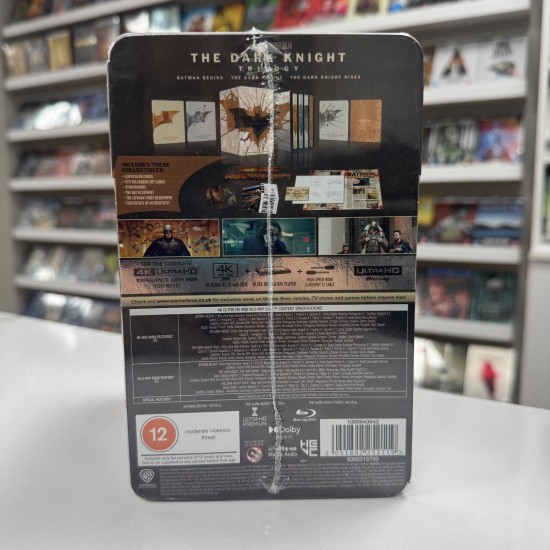 THE DARK NIGHT TRILOGY - KARA SOVALYE UCLEMESI STEELBOOK 4K UHD + BLU RAY + BONUS BLU RAY BOX SET
