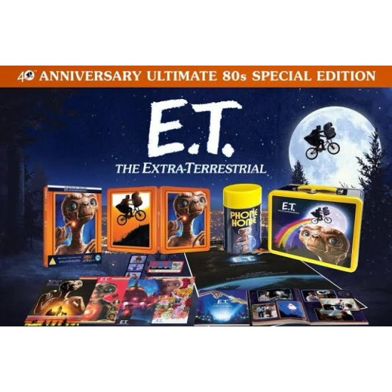 E.T. : THE EXTRA TERRESTRIAL 40th ANNIVERSARY ULTIMATE 80s SPECIAL EDITION STEELBOOK  4K UHD + BLU RAY GIFT SET