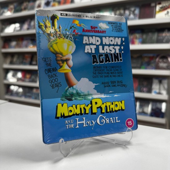 MONTY PYTHON AND THE HOLY GRAIL - KUTSAL KASE 50th ANNIVERSARY STEELBOOK 4K UHD + BLU RAY MONTY PYTHON AND THE HOLY GRAIL - KUTSAL KASE 50th ANNIVERSARY STEELBOOK 4K UHD + BLU RAY