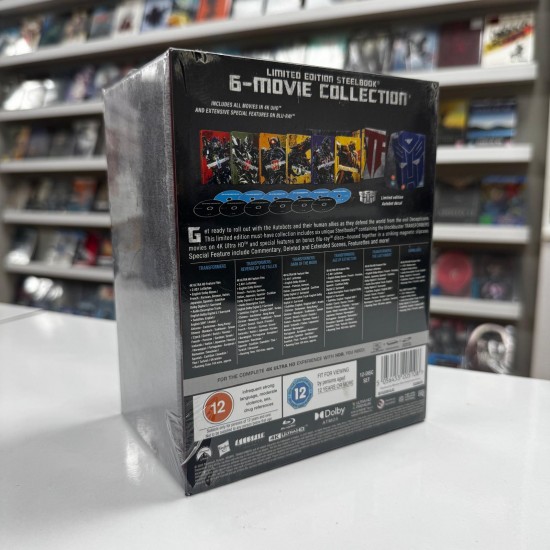 TRANSFORMERS LIMITED EDITION STEELBOOK 6 MOVIE COLLECTION BOX SET