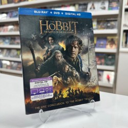 THE HOBBIT : THE BATTLE OF THE FIVE ARMIES BLU RAY + BONUS BLU RAY + DVD 