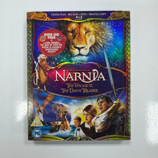 THE CHRONICLES OF NARNIA : THE VOYAGE OF THE DAWN TREADER BLU RAY + DVD + DVD DIGITAL COPY