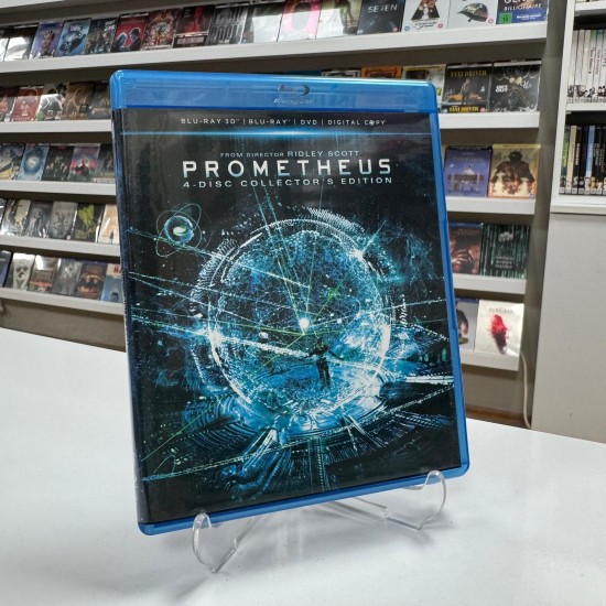 PROMETHEUS BLU RAY 3D + BLU RAY 2D + BLU RAY BONUS + DVD ( 4 DISK )