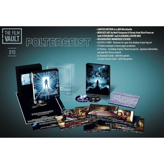POLTERGEIST FILM VAULT - NO:010 LIMITED COLLECTOR'S EDITION STEELBOOK 4K UHD + BLU RAY POLTERGEIST FILM VAULT - NO:010 LIMITED COLLECTOR'S EDITION STEELBOOK 4K UHD + BLU RAY