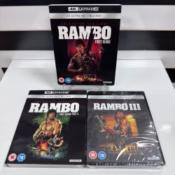 RAMBO 1 - 2 - 3  4K UHD + BLU RAY TRILOGY SET