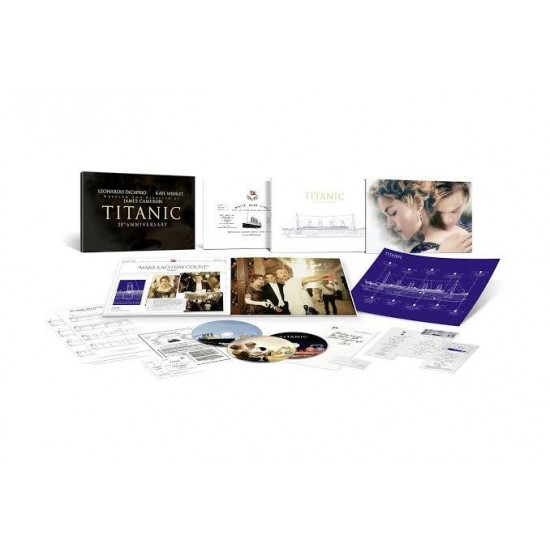 TITANIC 25th ANNIVERSARY COLLECTOR'S EDITION DELUXE 4K UHD + BLU RAY SET ( 3 DISC )