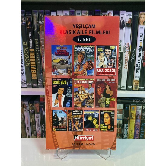 YEŞİLÇAM KLASİK AİLE FİLMLERİ DVD SET - 10 FİLM 10 DVD