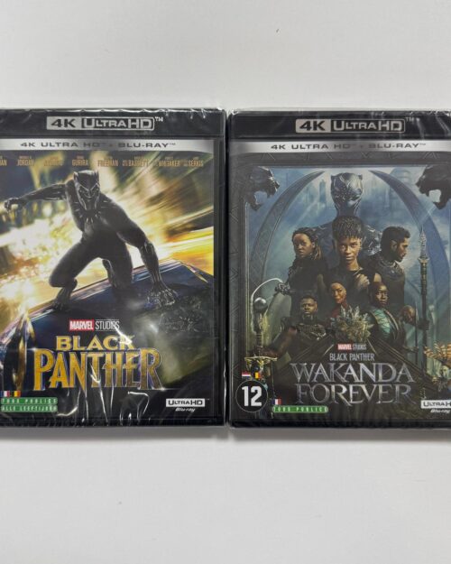 Black Panther + Black Panther : Wakanda Forever 4K UHD + Blu Ray 2 Film Set