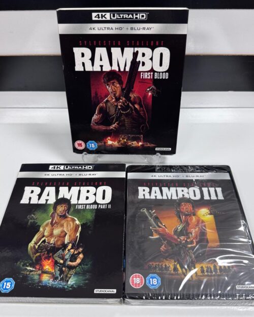 Rambo 1 – 2 – 3  4K UHD + Blu Ray Trilogy Set