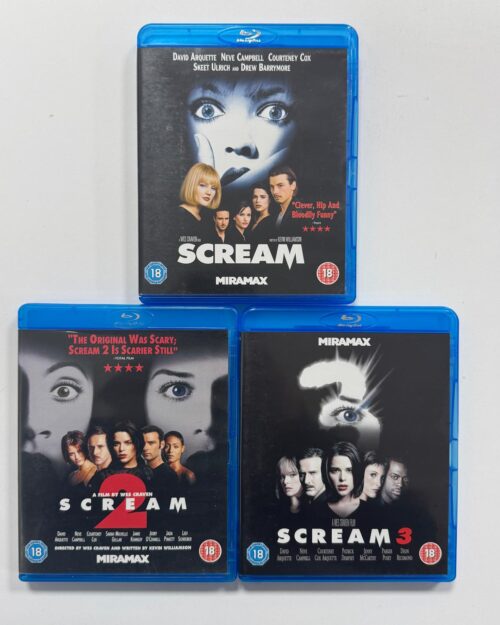 Ciglik 1 – 2 – 3 / Scream 1 – 2 – 3 Blu Ray Set ( 3 Film )