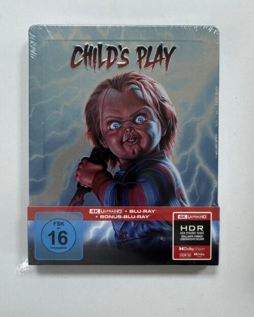 Child’s Play Steelbook 4K UHD + Blu Ray + Bonus Blu Ray ( 3 Disk )