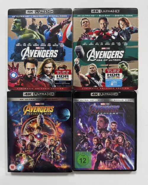 Avengers 4 Movie 4K UHD + Blu Ray Set ( 4 4K UHD + 5 Blu Ray )