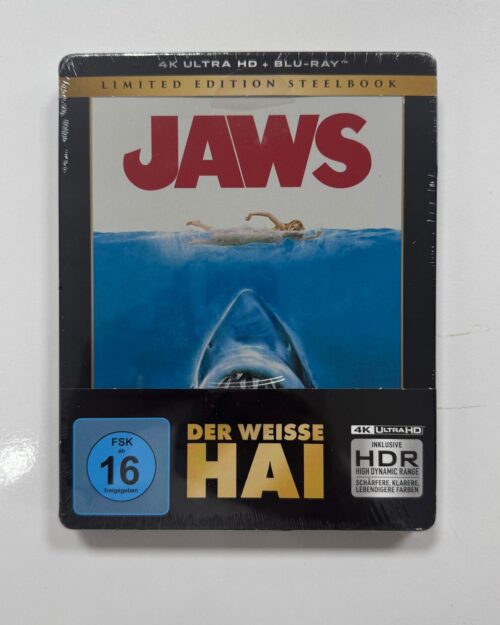 Jaws Steelbook 4K UHD + Blu Ray + Bonus Blu Ray ( 3 Disk )