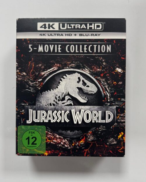 Jurassic World 5 Movie Collection 4K UHD + Blu Ray Box Set ( 5 4K UHD + 5 Blu Ray )