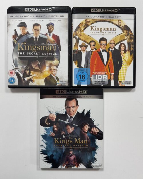 Kingsman 3 Movie 4K UHD + Blu Ray Set ( 3 4K UHD + 3 Blu Ray )