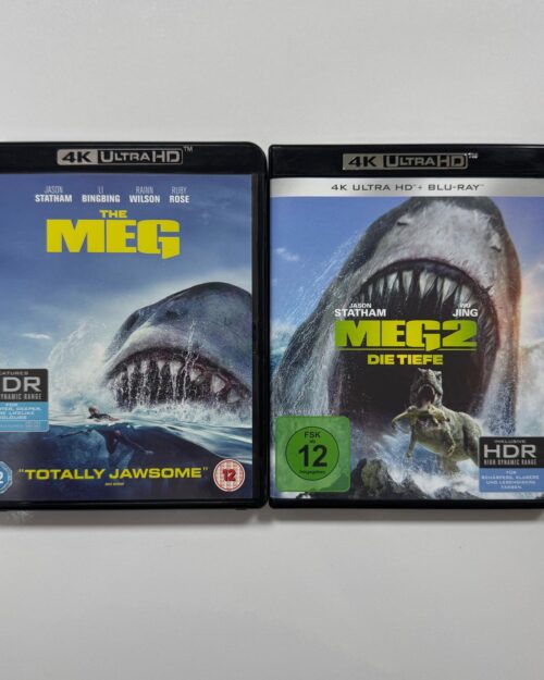 The Meg + The Meg 2 : The Trench 4K UHD + Blu Ray Set